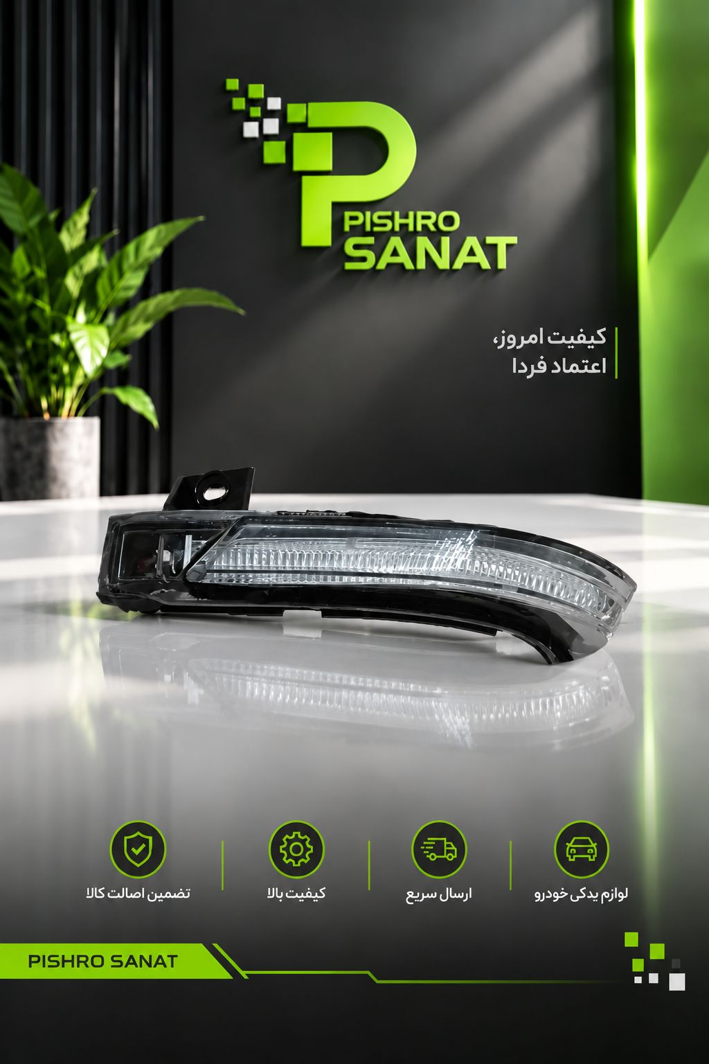 راهنما رو آینه رانا پلاس سمت چپ
